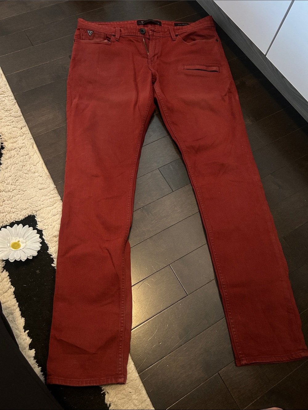 Men's Guess Rust Red Slim Pants